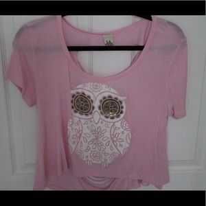 Fringe Pink Owl T-Shirt
